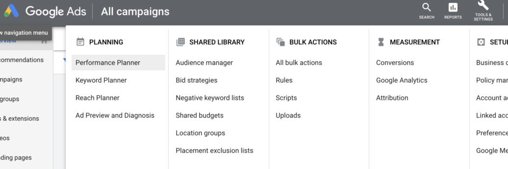 Using Google's Keyword Planner for Keyword Research